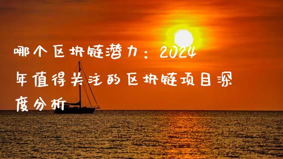 哪个区块链潜力：2024年值得关注的区块链项目深度分析_https://wap.jnlaobingbanjia.com_金融理财_第1张