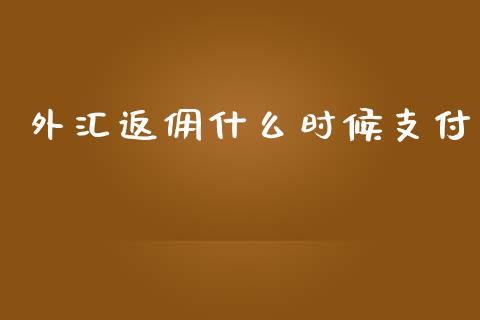 外汇返佣什么时候支付_https://wap.jnlaobingbanjia.com_财务管理_第1张