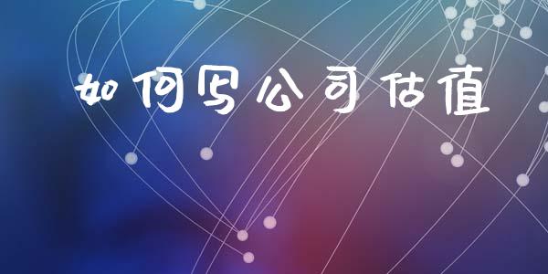 如何写公司估值_https://wap.jnlaobingbanjia.com_财经资讯_第1张