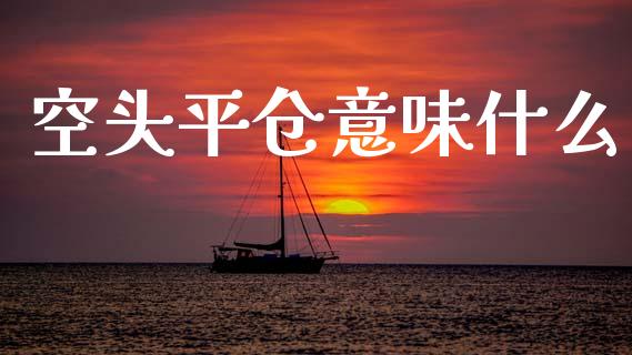 空头平仓意味什么_https://wap.jnlaobingbanjia.com_财务管理_第1张