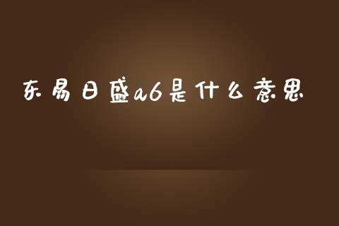 东易日盛a6是什么意思_https://wap.jnlaobingbanjia.com_财经资讯_第1张