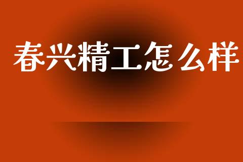 春兴精工怎么样_https://wap.jnlaobingbanjia.com_基金分析_第1张