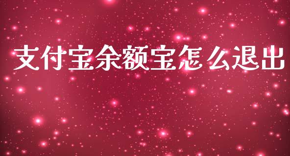 支付宝余额宝怎么退出_https://wap.jnlaobingbanjia.com_证券公告_第1张