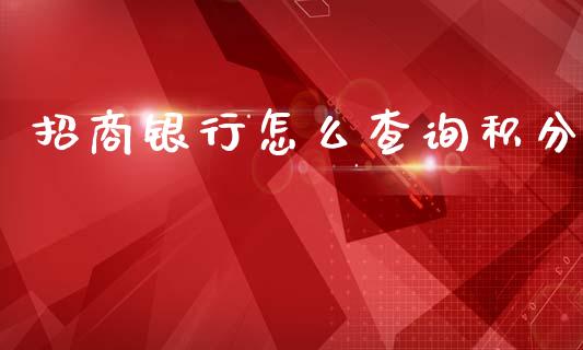 招商银行怎么查询积分_https://wap.jnlaobingbanjia.com_证券公告_第1张