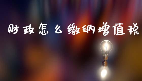 财政怎么缴纳增值税_https://wap.jnlaobingbanjia.com_财经资讯_第1张