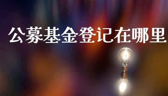 公募基金登记在哪里_https://wap.jnlaobingbanjia.com_财经资讯_第1张
