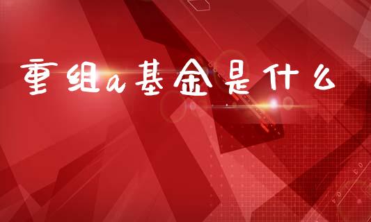 重组a基金是什么_https://wap.jnlaobingbanjia.com_财经资讯_第1张