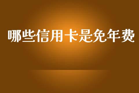 哪些信用卡是免年费_https://wap.jnlaobingbanjia.com_股市行情_第1张