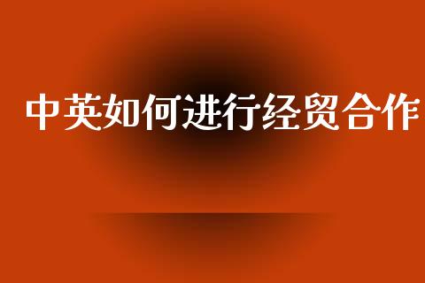 中英如何进行经贸合作_https://wap.jnlaobingbanjia.com_基金分析_第1张