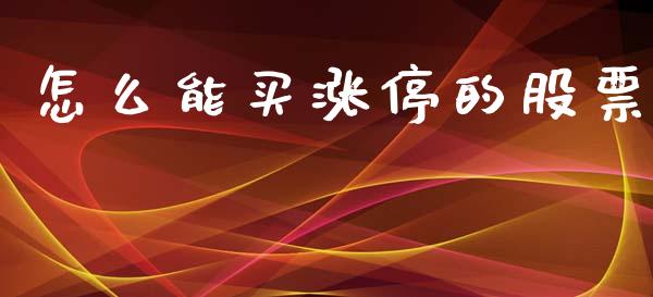 怎么能买涨停的股票_https://wap.jnlaobingbanjia.com_财务管理_第1张
