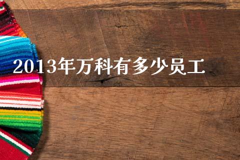 2013年万科有多少员工_https://wap.jnlaobingbanjia.com_证券公告_第1张