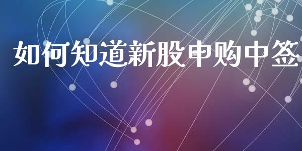 如何知道新股申购中签_https://wap.jnlaobingbanjia.com_股市行情_第1张