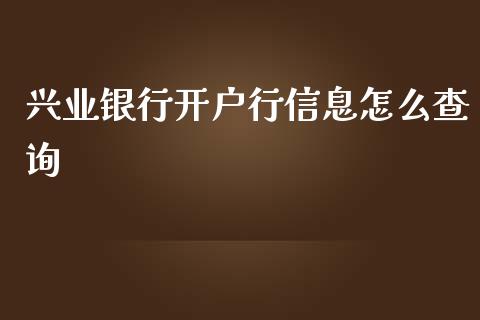 兴业银行开户行信息怎么查询_https://wap.jnlaobingbanjia.com_基金分析_第1张
