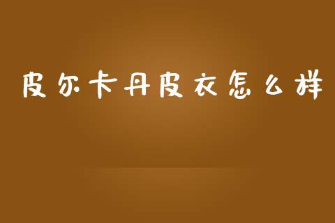 皮尔卡丹皮衣怎么样_https://wap.jnlaobingbanjia.com_股市行情_第1张
