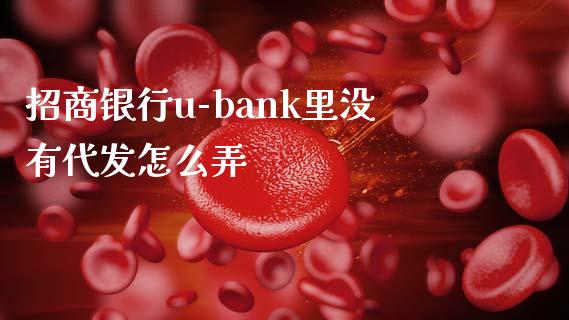 招商银行u-bank里没有代发怎么弄_https://wap.jnlaobingbanjia.com_财经资讯_第1张