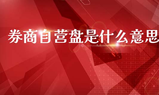 券商自营盘是什么意思_https://wap.jnlaobingbanjia.com_金融理财_第1张