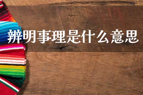 辨明事理是什么意思_https://wap.jnlaobingbanjia.com_基金分析_第1张
