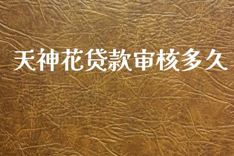天神花贷款审核多久_https://wap.jnlaobingbanjia.com_金融理财_第1张