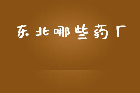 东北哪些药厂_https://wap.jnlaobingbanjia.com_财经资讯_第1张
