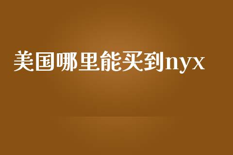 美国哪里能买到nyx_https://wap.jnlaobingbanjia.com_财经资讯_第1张