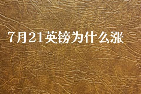 7月21英镑为什么涨_https://wap.jnlaobingbanjia.com_财经资讯_第1张