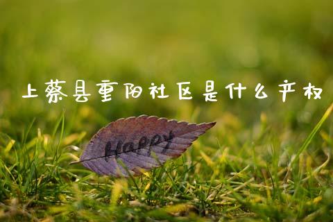 上蔡县重阳社区是什么产权_https://wap.jnlaobingbanjia.com_金融理财_第1张