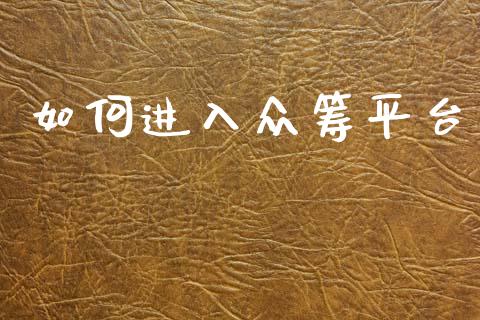 如何进入众筹平台_https://wap.jnlaobingbanjia.com_证券公告_第1张
