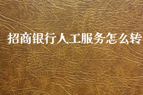 招商银行人工服务怎么转_https://wap.jnlaobingbanjia.com_股市行情_第1张