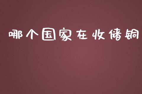 哪个国家在收储铜_https://wap.jnlaobingbanjia.com_股市行情_第1张