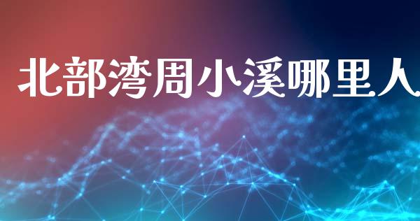 北部湾周小溪哪里人_https://wap.jnlaobingbanjia.com_财经资讯_第1张