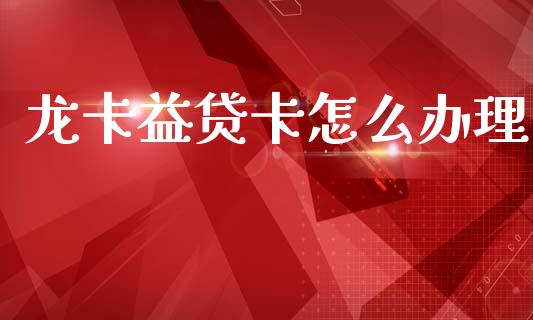 龙卡益贷卡怎么办理_https://wap.jnlaobingbanjia.com_股市行情_第1张