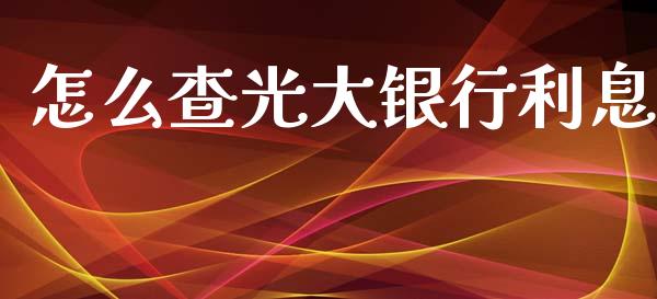 怎么查光大银行利息_https://wap.jnlaobingbanjia.com_股市行情_第1张