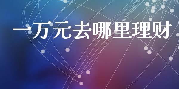 一万元去哪里理财_https://wap.jnlaobingbanjia.com_基金分析_第1张