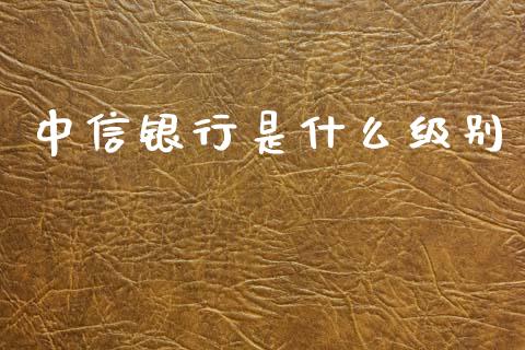 中信银行是什么级别_https://wap.jnlaobingbanjia.com_股市行情_第1张