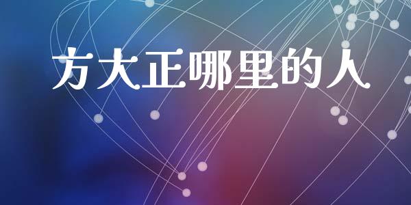 方大正哪里的人_https://wap.jnlaobingbanjia.com_财务管理_第1张