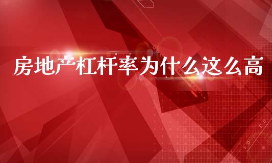 房地产杠杆率为什么这么高_https://wap.jnlaobingbanjia.com_基金分析_第1张