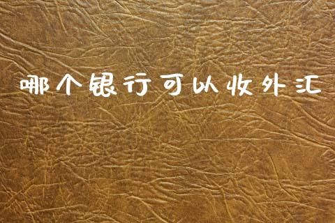 哪个银行可以收外汇_https://wap.jnlaobingbanjia.com_财务管理_第1张