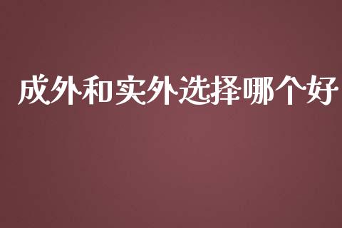 成外和实外选择哪个好_https://wap.jnlaobingbanjia.com_财务管理_第1张