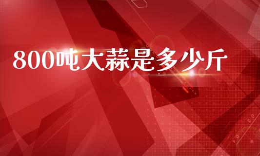 800吨大蒜是多少斤_https://wap.jnlaobingbanjia.com_财务管理_第1张