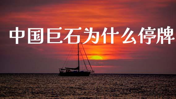 中国巨石为什么停牌_https://wap.jnlaobingbanjia.com_证券公告_第1张