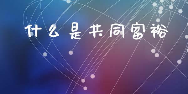 什么是共同富裕_https://wap.jnlaobingbanjia.com_股市行情_第1张