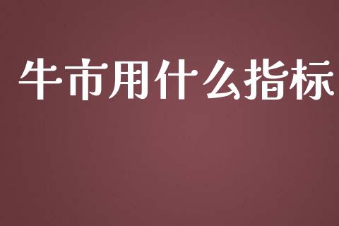 牛市用什么指标_https://wap.jnlaobingbanjia.com_财经资讯_第1张