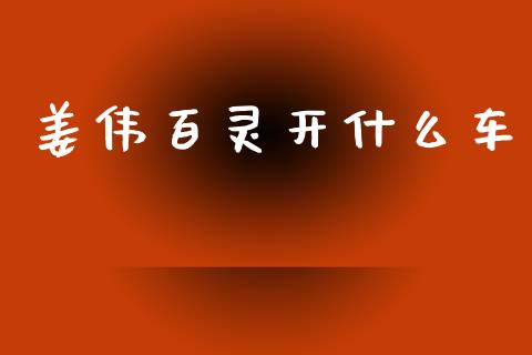 姜伟百灵开什么车_https://wap.jnlaobingbanjia.com_股市行情_第1张