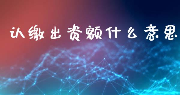 认缴出资额什么意思_https://wap.jnlaobingbanjia.com_财经资讯_第1张