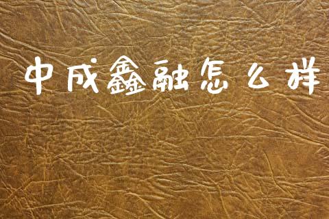 中成鑫融怎么样_https://wap.jnlaobingbanjia.com_基金分析_第1张
