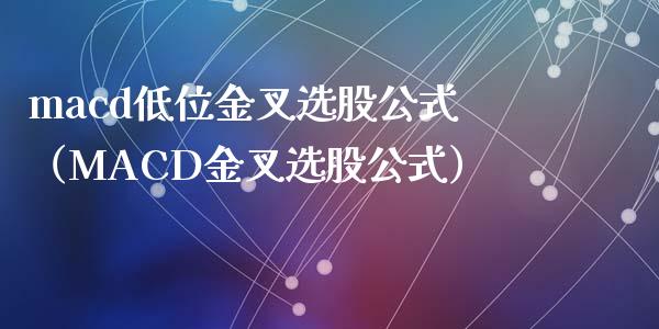 macd低位金叉选股公式（MACD金叉选股公式）_https://wap.jnlaobingbanjia.com_财务管理_第1张