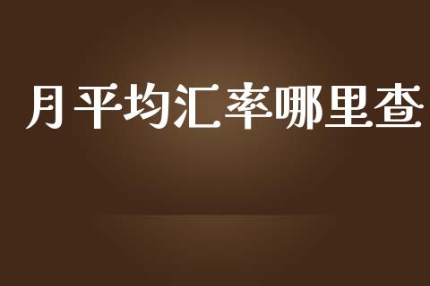 月平均汇率哪里查_https://wap.jnlaobingbanjia.com_证券公告_第1张