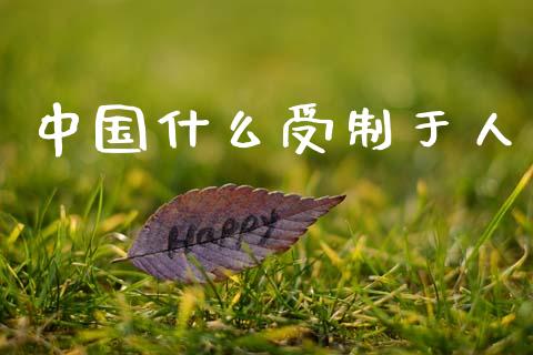 中国什么受制于人_https://wap.jnlaobingbanjia.com_财务管理_第1张