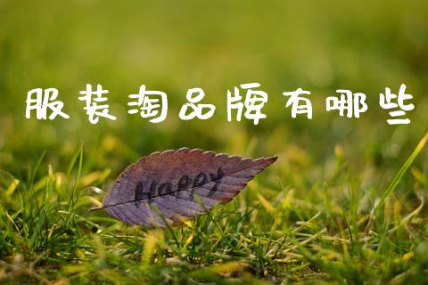 服装淘品牌有哪些_https://wap.jnlaobingbanjia.com_金融理财_第1张
