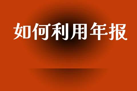 如何利用年报_https://wap.jnlaobingbanjia.com_金融理财_第1张